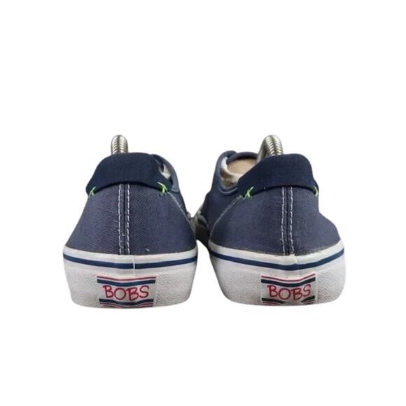 Skechers Shoes Womens 10 Sneaker Bobs California Casual Trainers Canvas Low Blue - Picture 6 of 13